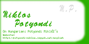 miklos potyondi business card